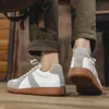 Chaussures de bowling chaussure de basket-ball Running Men d￩contract￩ vintage allemand entra￮ne homme sport sport en cuir en cuir baskets masculins ￠ skate 210818