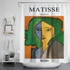 الستائر دش Morden Matisse الستار مقاوم للماء حمام ملون الصلبة لحوض الاستحمام كبير غطاء الاستحمام على نطاق واسع 12 خطاف 220922