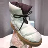 CUSCINO Comfore Stivaletti Donna Soft Down Shoe Designer Flat Shoes Tomaia in nylon impermeabile Stivali invernali Buona qualità Big Size 265