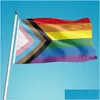 Parti Dekorasyonu Ly Rainbow Banner Kumaş Pennant Banners Micolor doğum günü sınıfı Drop Teslimat 2021 Ev Garde Yydhhome Dhnyy