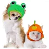 Vêtements pour chiens Chapeau pour animaux de compagnie Forme animale Accessoires de costumes personnalisés Fête Mignon Dessin animé Chat Halloween Cosplay