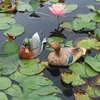Décorations de jardin Mandarin Duck Jouant dans l'eau Statue Courteard Pond Animal Décoration Outdoor Ornements décor