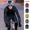 Racingjackor Santicmen's Cycling Jersey Long Sleeve Breattable MTB Road Cykelskjorta Full dragkedja Reflekterande cykelsportkläder