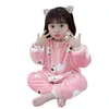 Pajamas 1 to 5 Years Winter Flannel Childrens Sleeping Bags Rompers for Boys and Girls Suits Home Wear 220922