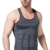 Body Shapers da uomo Shaper da costruzione dimagrante da uomo 2022 Vita da uomo Cincher Corsetto Gilet sportivo Tinta unita Senza maniche Biancheria intima fitness