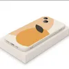 Leder orange Schutzh￼llen Mobiltelefonabdeckung f￼r iPhone 13/Pro/Max/12
