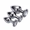 Spesa anale in metallo in acciaio inossidabile di grandi dimensioni 22SS con diamanti per le fattini dei giocattoli per sesso per le donne fwll