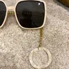 نظارة شمسية مصممة للنظارات العلوية للرجال مع سلسلة ذهبية أزياء امرأة الأشعة فوق البنفسجية UV 400 Eyeglass Polarize Eyewear Sunglass G Box Sun Glasses 2022
