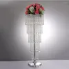 Dekoracja imprezowa 39 cali Wysokość Srebrna Złote Acryl Wedding Table Centralpiece Flower Stand Dekoracje stojakowe