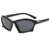 Lunettes de soleil mode Punk Sports 2022 luxe Designer argent miroir Y2K lunettes de soleil hommes femmes chauve-souris Rectangle 2000S lunettes