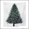 Party Decoration Christmas Tree Tapestry for Home Living Room Bakgrund Tapisserier Drop Delivery 2021 Garden Festive Party Sup Mxhome DHCZD