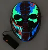 3D led luminous mask Halloween dress up props dance party cold light strip ghost masks support customization 0922