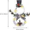 Décorations de Noël Guirlande de bonhomme de neige de Noël avec lumières LED Guirlande suspendue de Noël avec cloche de pomme de pin pour cheminée Décorations de porte murale Cadeaux de Noël 220921