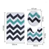 Bath Mats Modern Bathroom Mat Four-piece Set Brief Home Toilet Non-slip Water-absorbing U Shape Doormat Toilets Lid Curtain