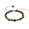 Strand oregelbunden natursten Amethyst armband Justerbara oformade pärlor armband för kvinnor semi-ädelt sten mode smycken gåva