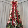 Decorazioni natalizie Grandi fiocchi di Natale 110 cm Plaid Bowknot Decorazione dell'albero di Natale Ornamento Anno Decorazioni per la casa Archi regalo fatti a mano 220921