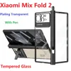 Plating Hinge Cases For Xiaomi Mix Fold 2 Case Glass Film Screen Protector Clear Pen Slot Cover