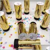 Party Decoration Metallic Rose Gold Confetti Cannons Handheld Fireworks Wedding Christmas F￶delsedag ￥r Firande Drop de BDESPORTS DHTP4