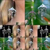 Dangle Chandelier Dangle Chandelier Mushroom Earrings Hypoallergenic Fairy Jewelry Natural Crystal Irregar White Transpar Bdedome Dhxsx