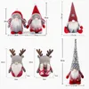 Dekoracje świąteczne ozdoby drzewa lalka Plush Zabawy Gnome Santa Holiday Home Decoration Rok 2023 Natal Navidad 220921