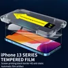 För iPhone 14 Pro Max Screen Protector med enkel installationsfack Lazy Operation Tempered Glass Film Full Coverage Scratch Resistant 13 12 11 Snabbinstallation