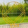 Party Decoration Diamond Wedding Arch Flower Balloons Stands Metal Props Background For Birthday Baby Shower