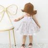 Robes de fille 4t filles plage jarretelle imprimé princesse Tulle bébé robe florale infantile 4 ans