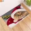 Carpets Merry Christmas Xmas Tree Gift Doormat Door Mat Entrance Rug Home Carpet Living Room Bathroom Kitchen Floor Mats Anti Slip