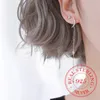 Dangle Earrings Fashion Jewelry Long Tassel Asymmetry Crystal Star Drop For Women 925 Sterling Silver Oorbellen