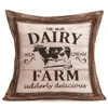 Pillow Retro Cow Pattern Linen Pillowcase Living Room Sofa Cover Home Decoration Fashion Animal Series 40x40