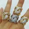 Cluster Ringe GODKI Crossover Luxus Statement Stapelbarer Ring für Frauen Hochzeit Kubikzircon Verlobung Dubai Punk Braut Top Fingerringe 220921