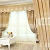 Curtain European Style Luxury For Living Room Dining Bedroom Flannel Embroidery Blackout Tulle Kitchen Window Custom Made