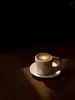 Fincan tabakları büyük smoothie yeniden kullanılabilir el yapımı yaratıcı nordic beyaz kahve fincanı cappuccino latte porselen seti tazas kapsül