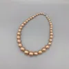 Choker Folisaunique Gradual Sizes Shell Pearl Necklace for Womenギフトマルチカラーエレガントなシングルストランドマザーオブ