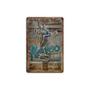 Pintura de metal novo cowboy ocidental retro lata barra fundo parede parede de ferro forjado sem moldura pintura decorativa sala de estar decora￧￣o 20x30cm