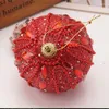 Décoration de fête 1Pc 8Cm boule de noël perle paillettes couleur mousse pendentif goutte extérieur intérieur arbre centre commercial ornement