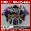 Injection Fairings &Tank For SUZUKI GSXR 1000 CC 1000CC K2 00-2002 Body 155No.141 GSX-R1000 GSXR-1000 GSXR1000 00 01 02 GSX R1000 2001 2002 2002 OEM Fairing purple flames