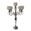 Party Decoration Event Decor Candelabra 5 Arms Metal & Crystal Candelabrum Candle Holder Wedding Table Centerpiece Decorations