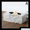 Vävnadslådor servetter Rectangar Modern Marble Rec Faux Leather Box Servit Toalettpappershållare Fall Dispenser Home Decorati BDESPORTS DHHOA