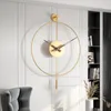 벽시계 조용한 장식용 대형 시계 현대 디자인 금속 크리에이티브 홀 진자 rreloj pare 거실 장식