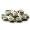 Cups Saucers 2022 Chinese Ceramics Crafts Tea Cup Single Layer Ru Kiln Teacup Service Vintage Small Drinking Wholesale B011