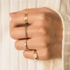 Pierścienie klastra 14 -karne Złoto wypełnione płaską pierścień Minimalizm Minimalizm Jewelryknuckleckle Anillos Małer Bohemian Bague Femme Anelli Aneis Rings 220928810738