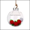 Decoração de festa 80mm Árvore de Natal Decoração Bola Baubles Xmas Pendurado Ornamento Casa Presente - Drop entrega 2021 Jardim Festivo Bdesports Dhwat