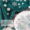 Koraliki Pearl Rhinestone Buttons Faux -Owmorss Snowflake Brooch Ald Wiselanty do biżuterii Making Crafts Bag MJbag AMTQ1