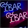 Party Decoration LED Bar Neon Sign Light For KTV Snack Shop Decor Juice Lamp Tube Christmas Wall Drop Delivery 2021 Hom Bdebag DHUH1