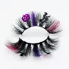 Halloween 5D Faux Mink Lashes Glitter Colored Eye Lash 3D Exaggerated DIY Party Fake Eyelashes Makeup Tools