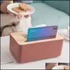 Tissue Boxes Napkins Safe Nice Wood Square Box Nordic Napkin Holder Baby Wipes Rolling Toilet Black Car Servilletero By50T Yydhhome Dheym