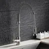 Kökskranar drar ut kran Luxury Water Tap Chrome Swivel Sink Mixer Vanity