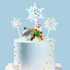 Festive Supplies 3/6pcs Fashion Snowflake Cake Topper For Cute Girls Birthday Party Decoration Christmas Gift Baby Shower Wedding Decor