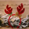 Decorações de Natal Band -lantejoulas de lantejoulas de lantejagem de brilho Glitters grandes chifres moldam fã de bandeira dos veados Hornwearweares1 lyx202